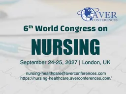 6th World Congress on Nursing
